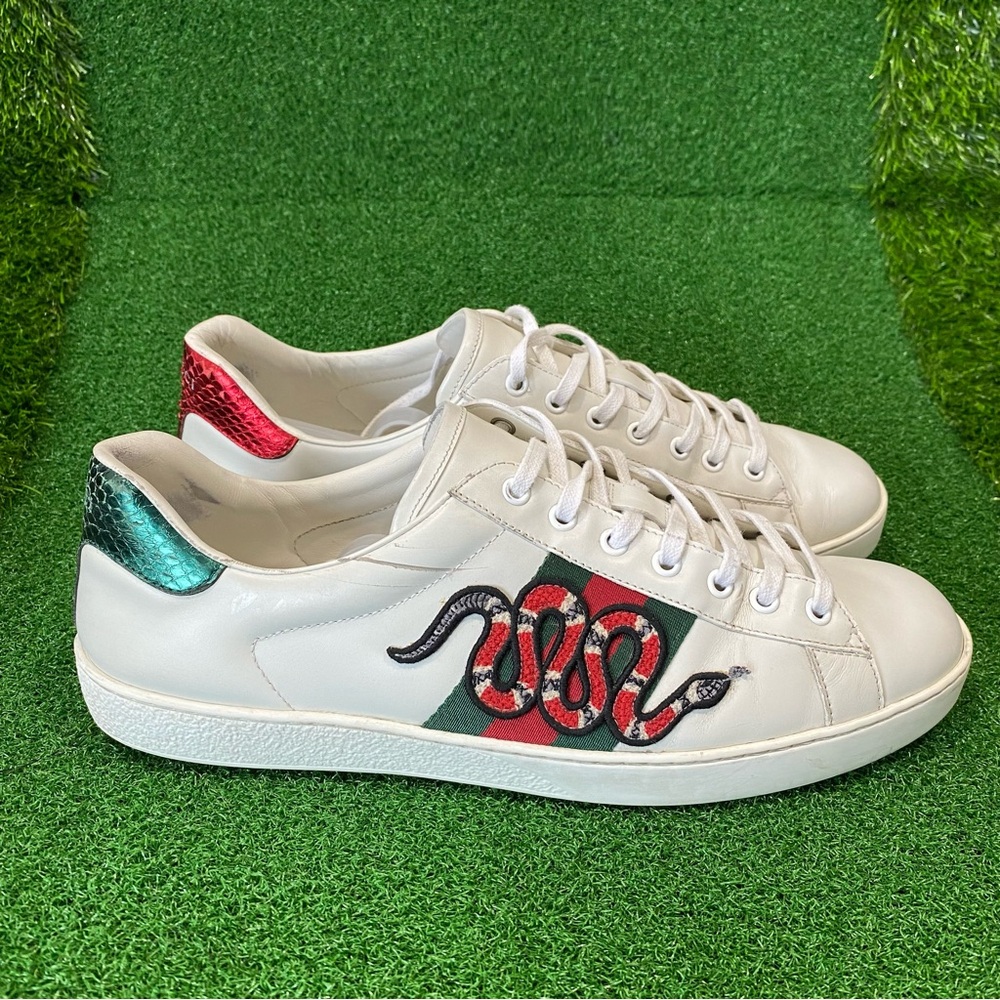 Gucci Men's Ace Embroidered 'Snake' Sz 10.5
๐๐ no shoe insoles๐๐ - Picture 5 of 12